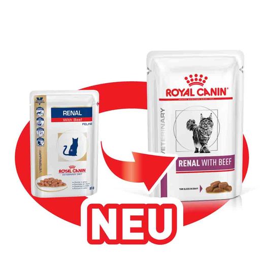 Royal Canin Renal Feine Stückchen in Soße Frischebeutel-Mix für Katzen